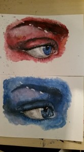 Just some little testers of which colour I should paint my next painting for my Art coursework :)