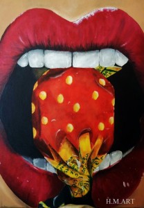 'Sweet Tooth' Lollipop. My GCSE Final Piece, this lovely painting got me my A*